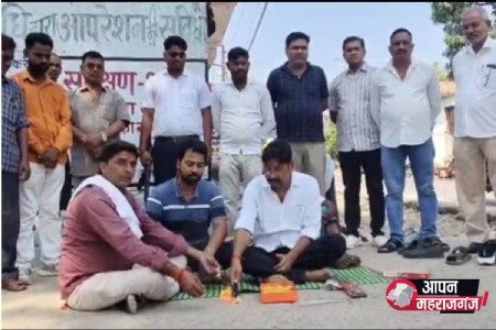 बृजमनगंज के वार्ड नंबर 9 में 23 लाख से बनेगी नाली, नगर अध्यक्ष ने किया शिलान्यास