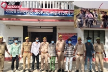 महराजगंज: सड़क पर हुड़दंग करने और तलवार लहराने के मामले में 5 युवक गिरफ्तार