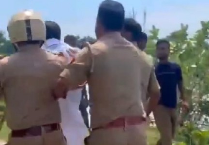 Maharajganj News : चार युवकों की मौत के बाद गरमाया माहौल, कांग्रेस नेता को थाने ले जाने का वीडियो वायरल